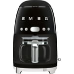 Smeg 50's Retro DCF02BLUK Filter Coffee Machine with Timer - Black