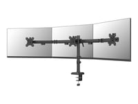 Neomounts Ds60-600Bl3 - Monteringssats (Bildskärmsarm, Öppningsring) - Fullständig Rörelse - För 3 Monitorer - Stål - Svart - Skärmstorlek: 10"-27" - Disk-Monteringsbar