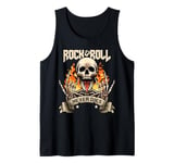 Rock And Roll Never Die Vintage Retro Rock&Roll Rock Concert Tank Top