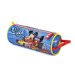 Disney Mickey Mouse Racers-Trousse Cylindrique, Bleu