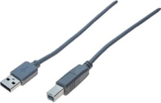 EXC Usb 2.0 cord a male / b male grey - 5 m