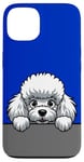 Coque pour iPhone 13 Caniche blanc mignon qui regarde un chiot amusant pour les amoureux des chiens