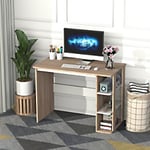 HOMCOM Desk with Shelves Brown 550 x 740 mm