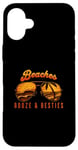 Coque pour iPhone 16 Plus Beaches Booze & Besties Lunettes de soleil aviateur