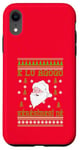 Coque pour iPhone XR 2024 Famille Noël Unique Ugly Red