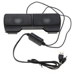 Queen.Y Clip-on Stereo Computer Speakers Portable Soundbar with Volume Control for PC Laptop Desktop Phone Windows Portable Mini Sound bar-Plug and Play