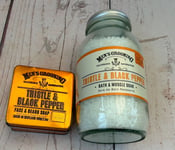 Scottish Fine Soaps Thistle & Black Pepper Bundle Bath Soak & Face & Beard Soap