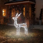 Christmas Reindeer Rope Light Decoration Standing LED Stag Xmas Figure White