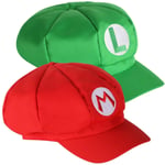 Super Mario and Luigi Hats x 2 Halloween Stag Party Fancy Dress  Gift for Gamers