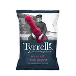 Tyrrells Sea Salt & Black Pepper Sharing Crisps, 150g (Pack of 10)