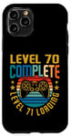 Coque pour iPhone 11 Pro Level 70 Complete Level 71 Gamer vidéo 70e anniversaire