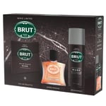 Brut Coffret Cadeau Homme Musk avec 3 produits, Déodorant 200ml, Eau de toilette 100ml & Après-Rasage 100ml aux parfums iconiques de bois précieux et de musc