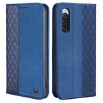 CXTcase Coque pour Sony Xperia 10 V, Housse en Cuir PU Pochette Portefeuille Magnétique Etui de Protection, Flip Case pour Sony Xperia 10 V, Bleu