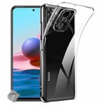 Housse etui coque gel fine Xiaomi Redmi Note 10 4G + film ecran - TRANSPARENT TP