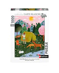 Nathan - Puzzle 1000 pièces - Let's go camping - Laura Lhuillier - Adultes et enfants dès 14 ans - Puzzle de qualité supérieure - Collection Carte Blanche - 87644