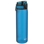 Ion8 Gourde, 500ml, Anti-Fuite, Facile à Ouvrir, Verrouillage Sécurisé, Lavable en Lave-vaisselle, Sans BPA, Poignée de Transport, S'adapte aux Porte-gobelets, Facile à Nettoyer, Bleu