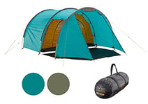 Grand Canyon ROBSON 4 - tunnel tent for 4 people | ultra-light, waterproof, small pack size | tent for trekking, camping, outdoor | Blue Grass (Blue)