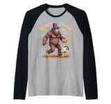 Thanksgiving Bigfoot Catch Me If You Can After Pie Raglan Baseball Tee