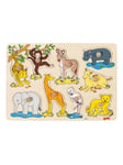 Goki Wooden Bubble Puzzle wild animals 9dlg.