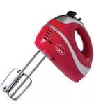 Quest 35820 Electric Hand Mixer / Complete With Chrome Beaters, Dough Red