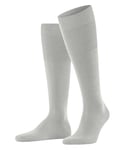 FALKE Men's Airport M KH Wool Cotton Long Plain 1 Pair Knee-High Socks, Grey (Arctic Grey 3173), 5.5-6.5