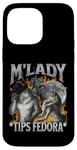 Coque pour iPhone 14 Pro Max M'Lady Tips Fedora Funny Cringe Werewolf Meme Bootleg