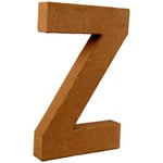 Country Love Crafts 8.25-inch/ 20.5cm 3D Letter Z Papier Mache, Beige