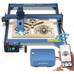 A20 Pro Graveur Laser 130W, 20W Puissance Optique Machine a Gravure Laser, Avec kit Air Assist à Deux Cylindres, app Engraver Laser Bois, Métal,