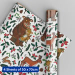 Christmas Wrapping Paper | The Gruffalo | 4 Sheets & 4 Tags | Kids Gift Wrap