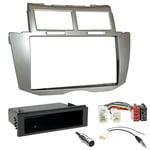 Sound-way Kit Montage Cadre de Radio Adaptateur autoradio 1 DIN / 2 DIN Compatible avec Toyota Yaris 2005-2011