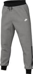 Nike FB8002-064 Tech Fleece Pants Men's DK Grey Heather/Black/White Size XL-T