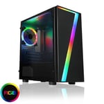 CiT Seven Rainbow RGB LED Acrylic Window Micro ATX Midi Tower Gaming Case