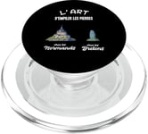 L'art d'empiler les pierres - Normandie Mont Saint Michel PopSockets PopGrip pour MagSafe