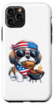 Coque pour iPhone 11 Pro Shih Tzu Barbecue 4 juillet pour hommes, femmes, enfants, adolescents, garçons et filles