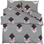 Ensemble de housse de couette Gris 200x220 cm Coton Vidaxl Gris