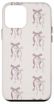 Coque pour iPhone 12 mini Noeud rose Coquette noire Esthétique Cottagecore Girly