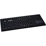 gett indupr OOF Touch Noir USB (de) Clavier en Silicone IP68 Fonction de Nettoyage désinfecté Touchpad 107 Touche