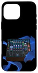 Coque pour iPhone 16 Pro Max Disc Jockey Space Age Console de mixage audio Mix DJ