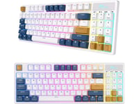 Royal Kludge Keyboard Rk89 Rgb Mekaniskt Tangentbord, Lemon-Brytare (Vit)