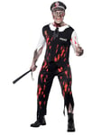 Smiffys Costume Policier zombie, avec haut, cravate, pièce latex, pantalon & chapeau