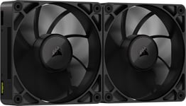 CORSAIR iCUE LINK RX140 MAX 140mm PWM Thick Fans with iCUE LINK System Hub – High-Static Pressure – Liquid Crystal Polymer – Magnetic Dome Bearing – Dual Pack – Black