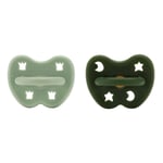 Naturgumminapp - Moss Green & Deep Forest Green, 3-36 mån 2-pack - Hevea