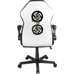 Konix - Jujutsu Kaisen Chaise de bureau gaming - Inclinaison siège 15° - Hauteur réglable - Cuir polyuréthane - Noir et blanc (78441120436)