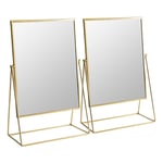 32 x 50cm Rectangle Makeup Mirrors Pack of 2