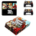 PS4 Pro Grand Theft Auto 5 (GTA5) Console Skin, Decal, Vinyl, Sticker, Faceplate - Console and 2 Controllers - Protective Cover for PlayStation 4 PRO