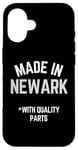 Coque pour iPhone 16 Made In Newark - Slogan amusant Born In Newark