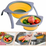 Passoire Pliable Panier de Rangement égouttoir égouttoir pour Fruits Légumes Maille Pliable Gain de Place avec Supports Durables, Bac à Vaisselle