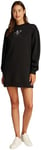 Calvin Klein Jeans Embroidered MONOLOGO Crew Dress Robe Sweat-Shirt, CK Black, XS Femme