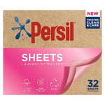 Persil Bio-degradable Laundry Detergent Sheets washing sheets with naturally derived stain removers easy to use, carry and store 32 sheets