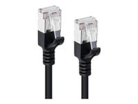 Microconnect - Nettverkskabel - Rj-45 (Hann) Til Rj-45 (Hann) - 1 M - U/Ftp - Cat 6A - Halogenfri, Uten Hindringer, Slank - Svart